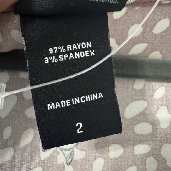 Disney Bambi Shirred Bodice Skater Dress 2X Stretch Challis‎ Muave Feminine Chic - Picture 5 of 9